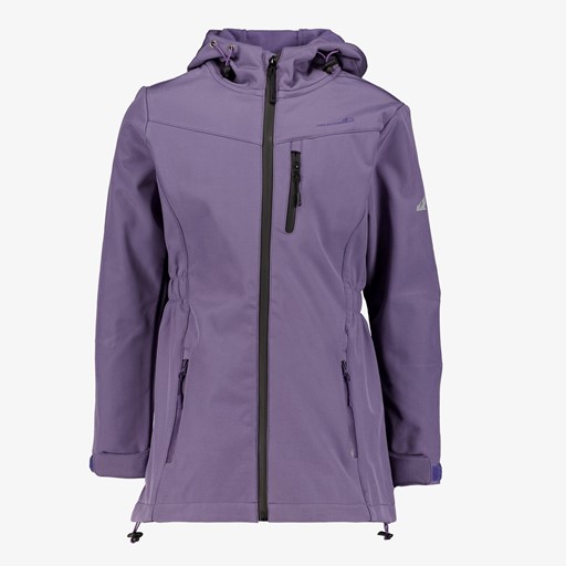 Kinder softshell parka jas paars