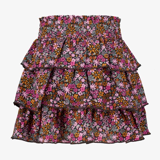 Meisjes rok met bloemenprint