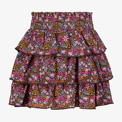 Meisjes rok met bloemenprint