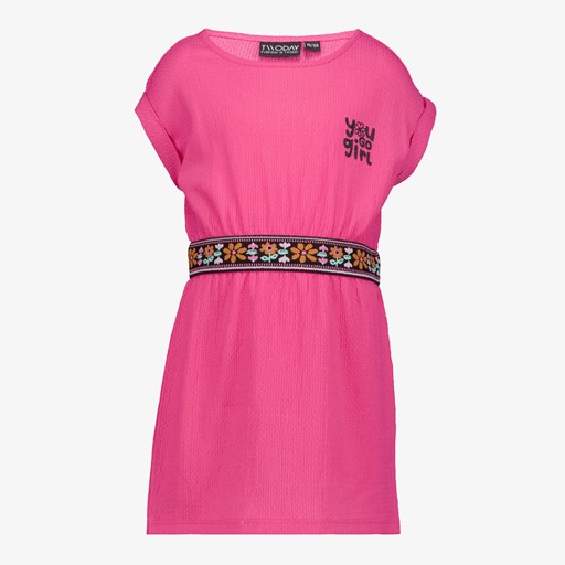 Meisjes jurk fuchsia roze
