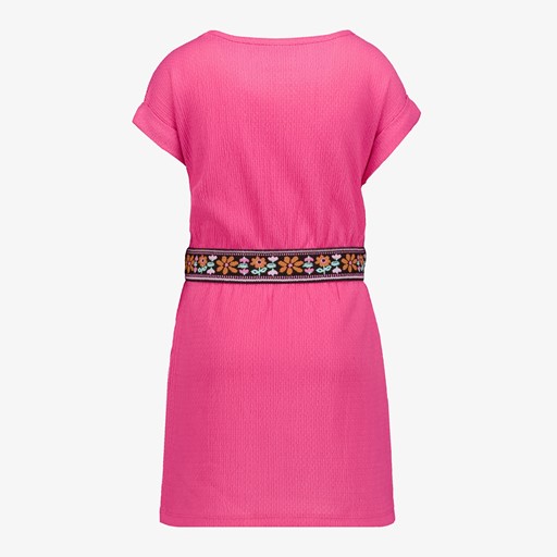 Meisjes jurk fuchsia roze