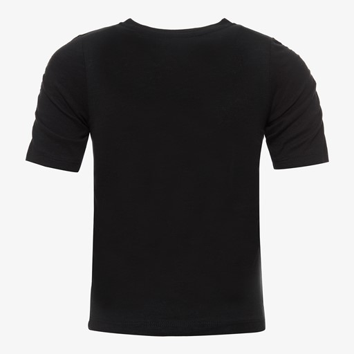 Meisjes T-shirt zwart met vogeltjes