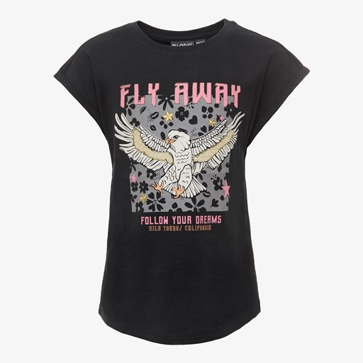 Meisjes T-shirt zwart met adelaar