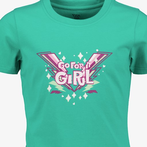 Tweedelige meisjes sport set groen grijs