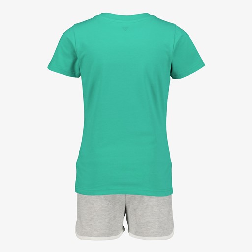 Tweedelige meisjes sport set groen grijs