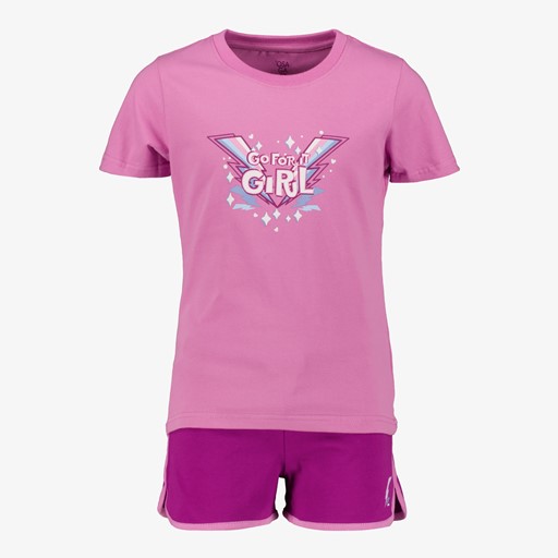 Tweedelige meisjes sport set roze