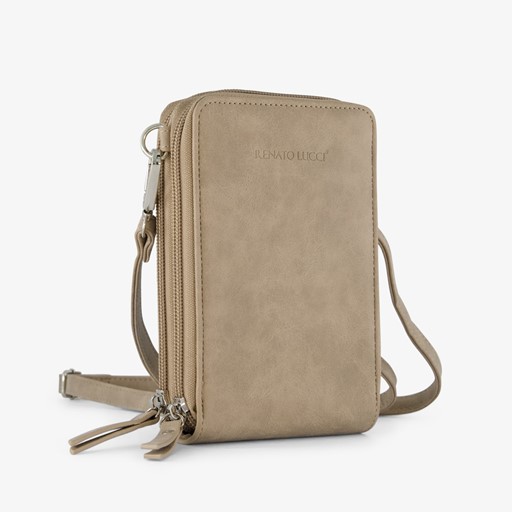 Dames schoudertas beige