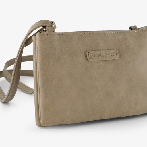 Dames schoudertasje beige