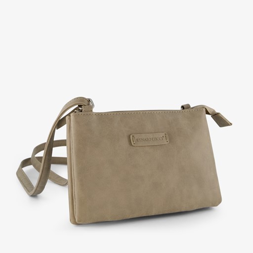 Dames schoudertasje beige