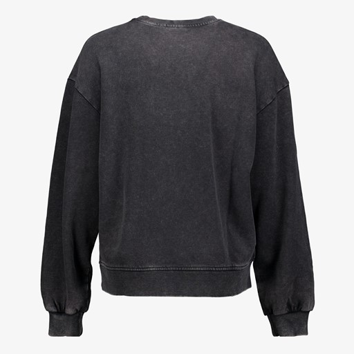 Dames sweater grijs met strass steentjes