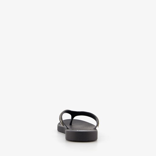Dames slippers met strass steentjes zwart