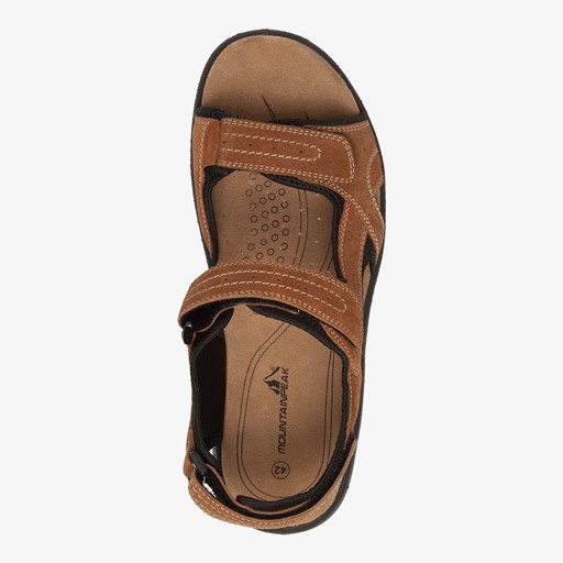 Leren heren sandalen bruin