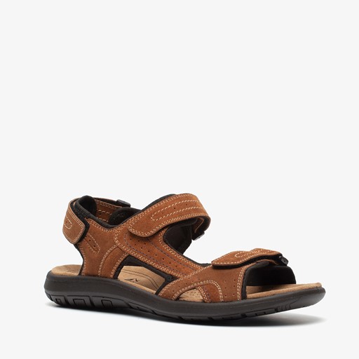 Leren heren sandalen bruin