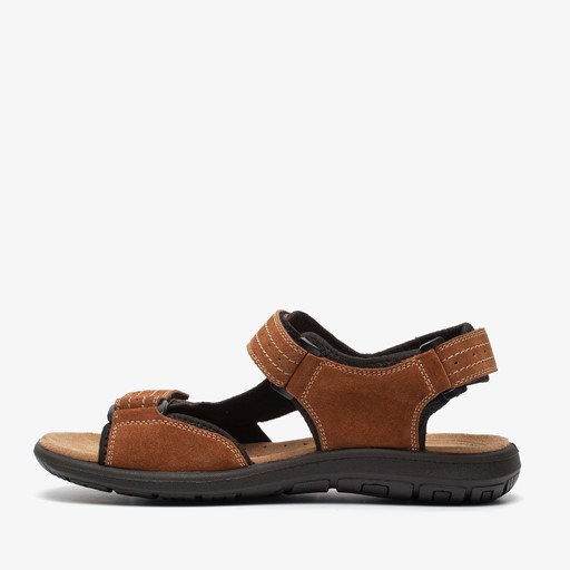 Leren heren sandalen bruin