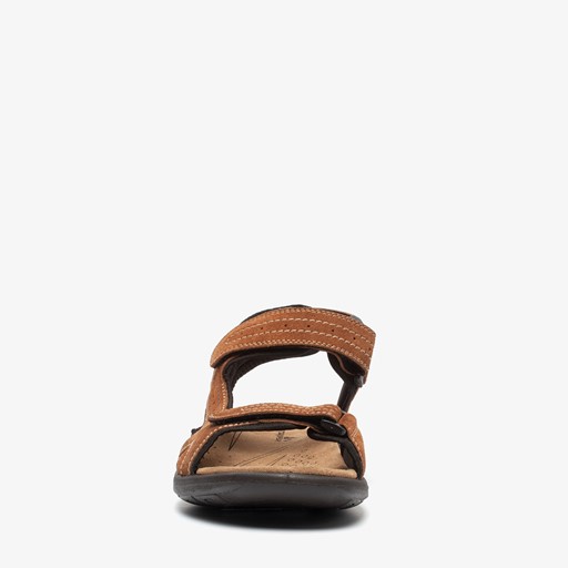 Leren heren sandalen bruin
