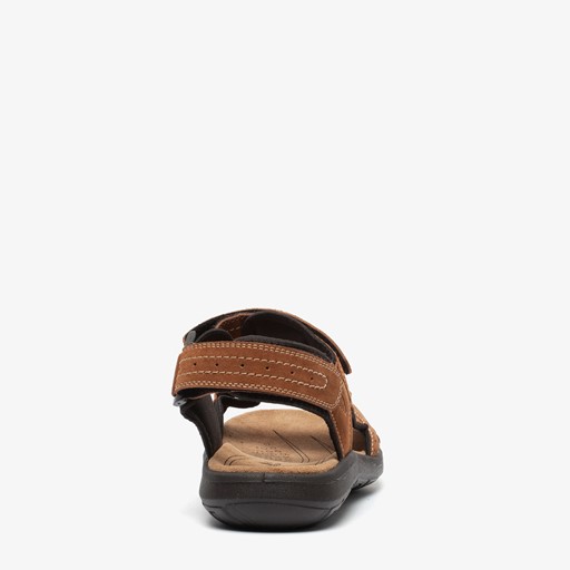Leren heren sandalen bruin