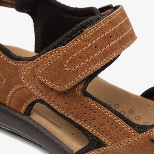 Leren heren sandalen bruin