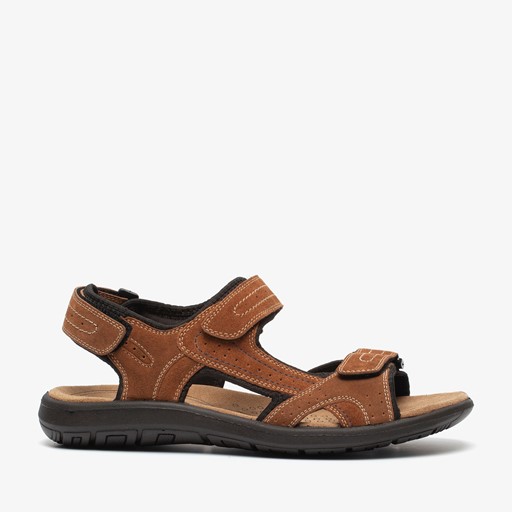 Leren heren sandalen bruin
