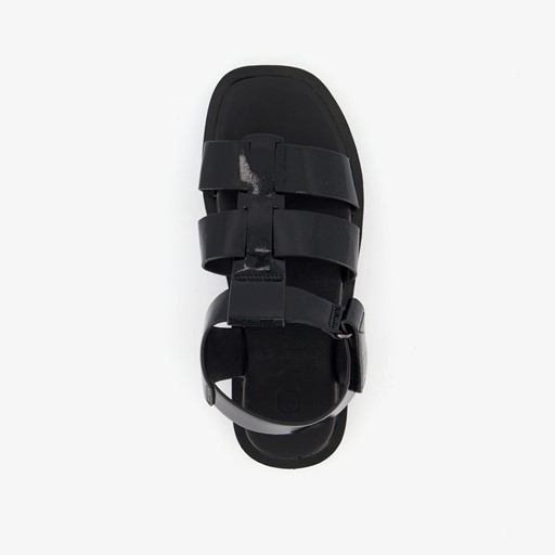 ONLY Shoes dames lak vissers sandalen zwart