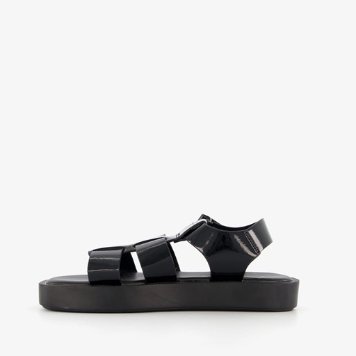 ONLY Shoes dames lak vissers sandalen zwart