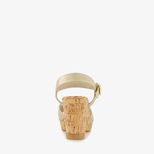 Dames sandalen met hak goud