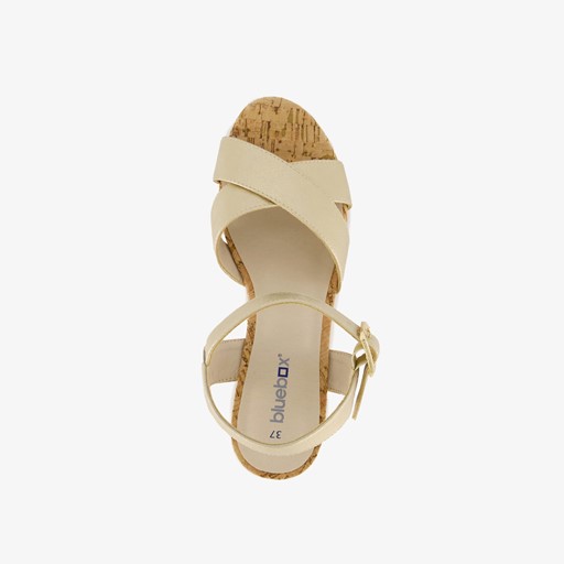 Dames sandalen met hak goud