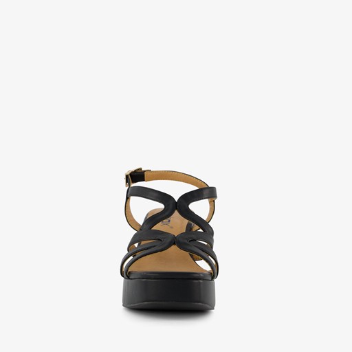 Dames sandalen met hak zwart
