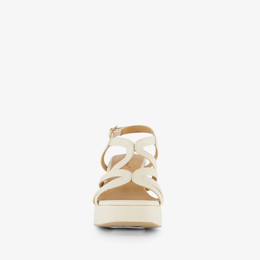 Dames sandalen met hak beige