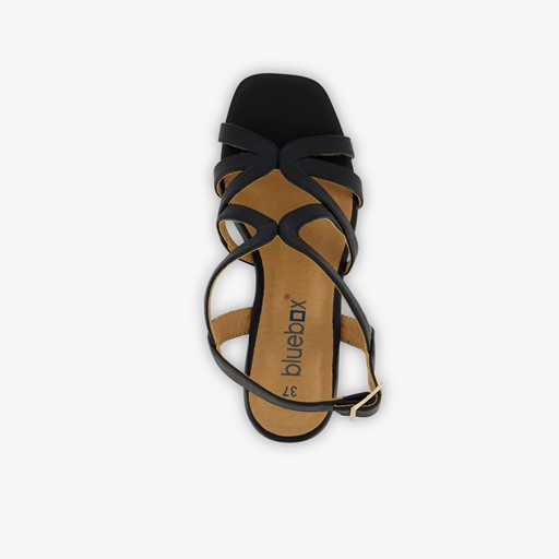 Dames sandalen met hak zwart