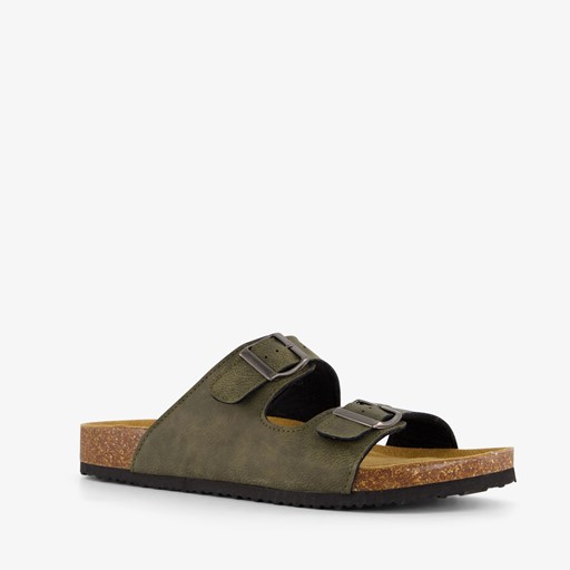 Heren bio slippers groen