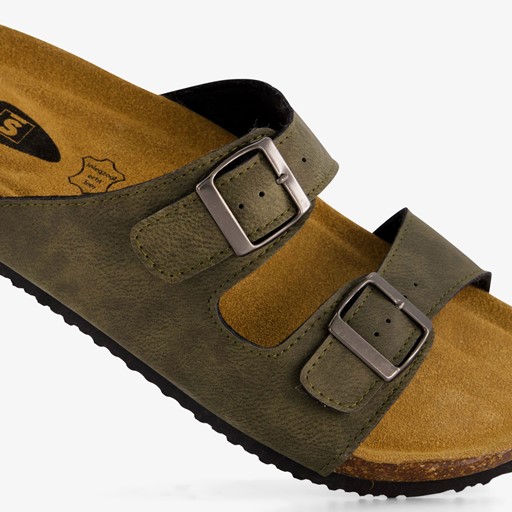 Heren bio slippers groen