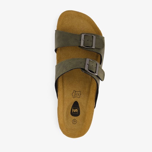 Heren bio slippers groen