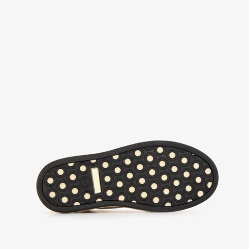 Hoge leren meisjes sneaker roze goud