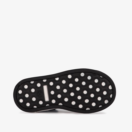 Hoge leren jongens sneakers blauw zwart