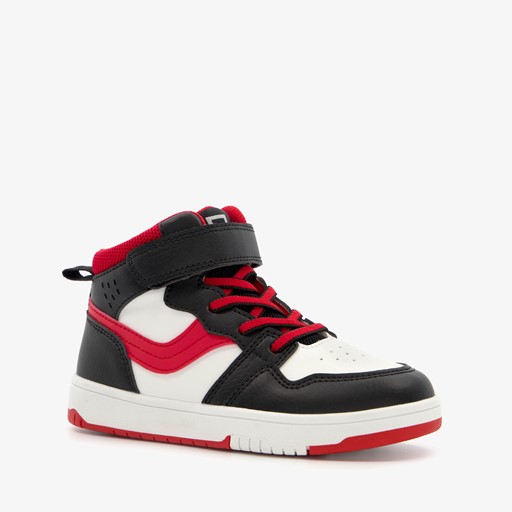 Hoge jongens sneakers zwart/rood