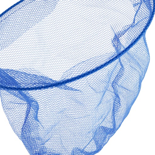 Blauwe visnet met uitschijfbare steel