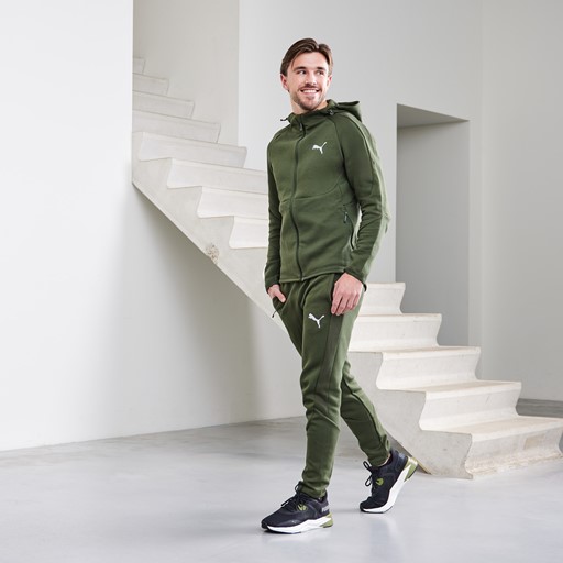 Evostripe heren sweatvest groen