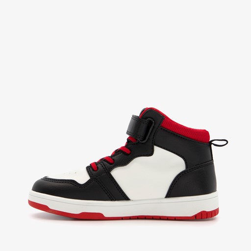 Hoge jongens sneakers zwart/rood