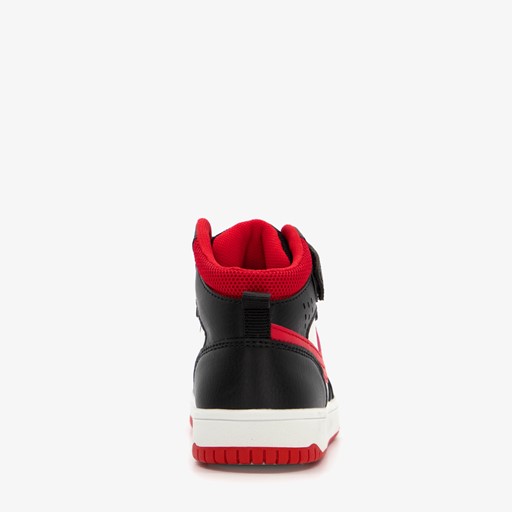 Hoge jongens sneakers zwart/rood