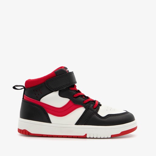 Hoge jongens sneakers zwart/rood