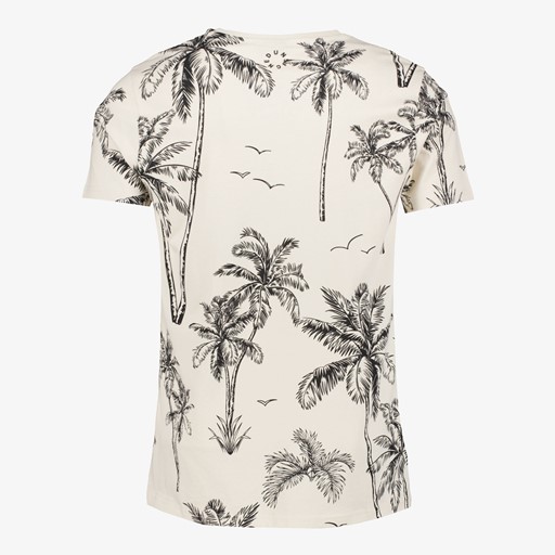 Heren T-shirt met palmbomen wit