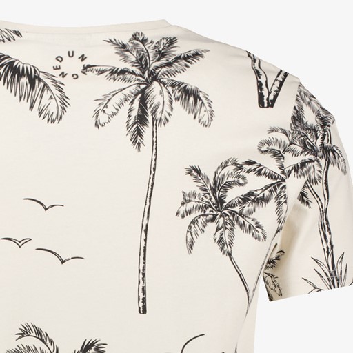 Heren T-shirt met palmbomen wit