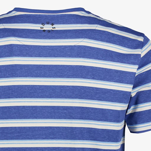 Heren T-shirt met strepen blauw