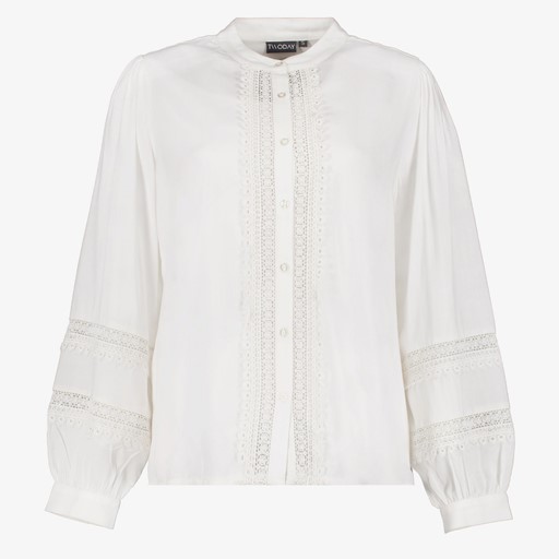 Dames broderie blouse wit
