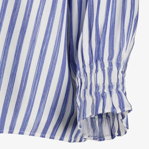 Blauw wit gestreepte dames blouse