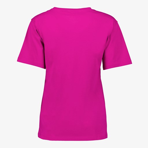 Dames T-shirt met print fuchsia roze