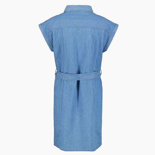 Dames denim spijkerjurk met korte mouwen