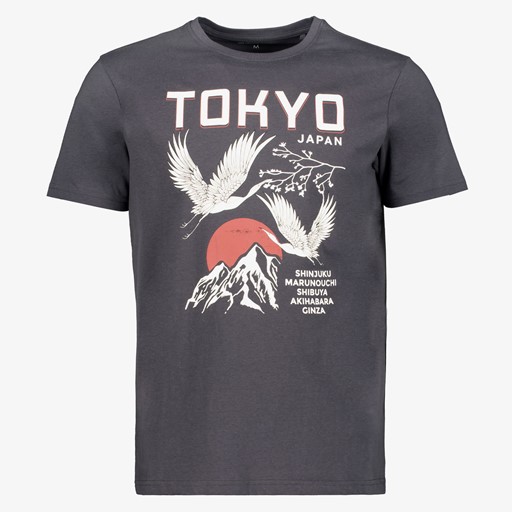 Heren T-shirt met opdruk grijs