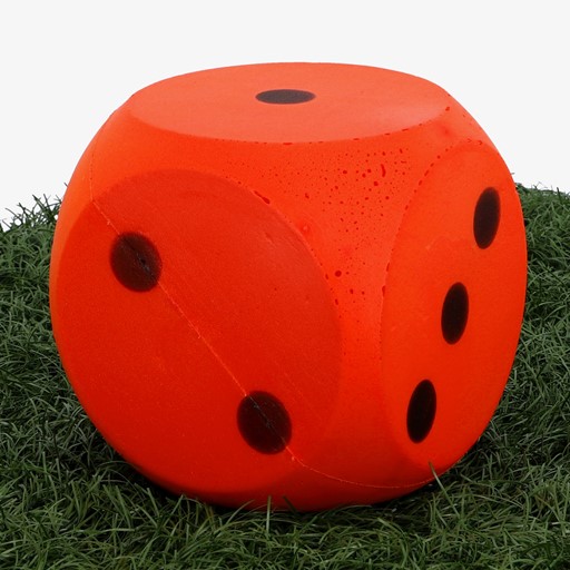 Dobbelsteen bal soft rood 16x16 cm