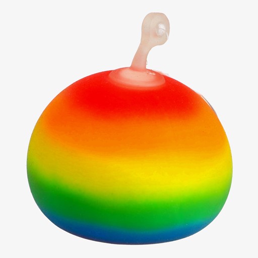 Knijpbal regenboogkleuren 11 cm